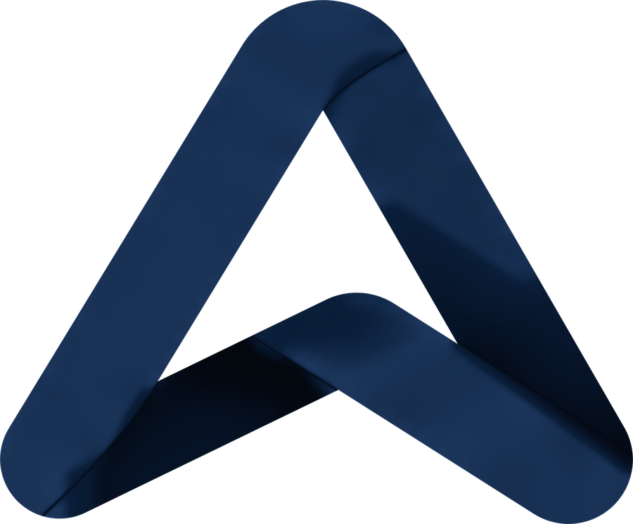 The Aethion mark: a ribbon folded into the letter A